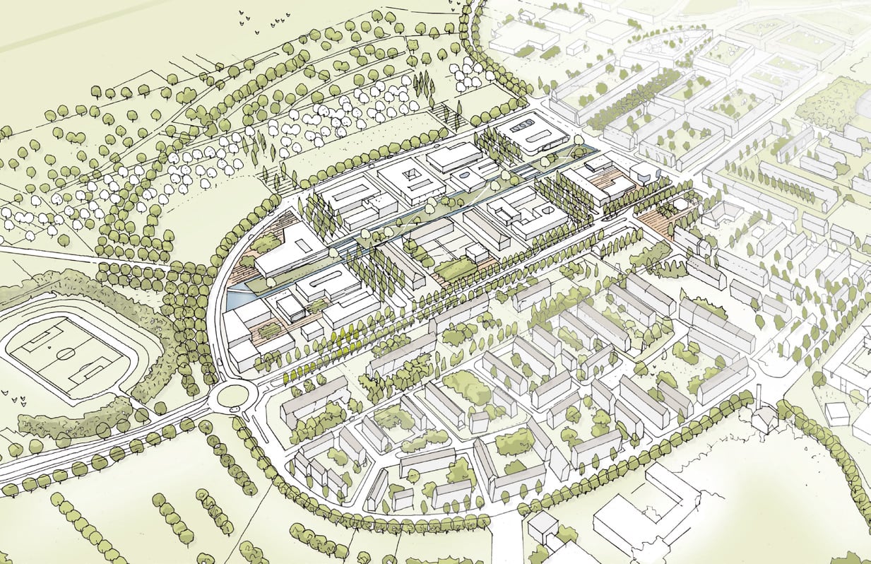 stadtraum Skizze einer Stadtraumplanung von ISR Haan